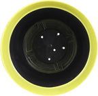 Garden Elements Indoor/Outdoor Glazed Brushed Happy Plastic Planter, Large, Bright Yellow, 15"