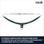 ENO, Eagles Nest Outfitters DoubleNest Lightweight Camping Hammock, 1 to 2 Person, Special Edition Colors, ATC