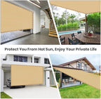 EMERIT 90% Shade Cloth Sun Shade Fabric Privacy Screen Shade Cover for Patio Garden Pergola Shade Cover Canopy with Gromments