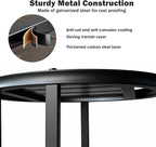 Plant Stand Indoor Outdoor,13 Inch Tall Metal Plant Stands Riser,Heavy Duty Wrought Iron Pedestal Holders for Large Flower Pot,Outside Rust-Proof Black Flower Display Shelf for Patio,1-Pack