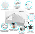 Canopy Tent 10x10 Ft Pop-Up Gazebo with Sidewalls, White