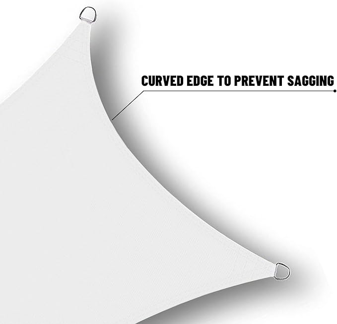 SUNNY GUARD Waterproof Sun Shade Sail 4' x 4' White Rectangle UV Block Sunshade for Backyard Yard Deck Patio Garden Outdoor Activities and Facility(Customized)