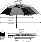 G4Free 47/54/62/68/72 Inch Automatic Open Golf Umbrella Oversize Extra Large Double Canopy Vented Windproof Waterproof Stick Umbrellas
