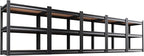 AOAORRG Set of 5 Garage Shelving Heavy Duty Storage Shelves, Metal Adjustable Shelving Unit, Utility Garage Organizer Shelf for Basement, Pantry, Kitchen, Warehouse, 15.7" Dx33.5 Wx35.4 H, Black