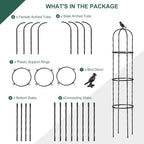 Garden Trellis for Climbing Plant Outdoor, 67" Tall Cucumber Trellis for Pot Raised Bed Climbing Vine Plants Vegetable Pea Bean Tomato Rose Clematis Cucumber Trellis, 2 Pack