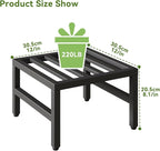 IBUYKE 3 Pack Metal Plant Stand Indoor Outdoor, Heavy Duty Small Flower Pot Stand, Modern Square Plant Shelf Flower Stand for Living Room Patio Balcony Garden, Black TMJ075B-3