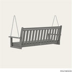 POLYWOOD GNS60GY Vineyard 60" Swing, Slate Grey
