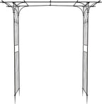VINGLI Garden Arbor, Arch Archway for Wedding Ceremony Party, Steel Garden Trellis for Plant Climbing, Christmas Decorations Pergola for Backyard, Lawn (Black)