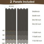 HolidayIdeas 2 Panels Linen Outdoor Curtains - Image 8