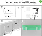 HFHOME Set of 2 Adjustable Window Planter Box Brackets, White Brackets for Window Boxes Planters, Planter Shelving with Adjustable Size The Width of The Bottom of The Planter Box (Patent Registered)