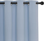 NICETOWN Bedroom Curtain Room Darkening Drapery 102 inches Length - Home Fashion Thermal Insulated Grommet Room Darkening Curtain for Living Room (Vintage Blue, 1 Panel, 52 x 102 inches)