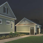 Lithonia Lighting HomeGuard 2-Light LED Outdoor Flood Lights, Outdoor LED Lights, Dusk to Dawn Sensor, Adjustable Lumens, 4000K Cool White, Round Heads, Dark Bronze (HGX LED 2RH ALO 40K 120 PE DDB)