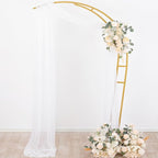 Outdoor Curtains: White Sheer Chiffon Arch Drapes, 4 Panels at 29 x 20 Ft