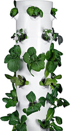 HX Aeroponic Tower | High Capacity Tower | Hydroponics Growing System Kit | Food Grade with 40 Net Pots (Without Lights)