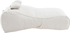 Merax Outdoor Bean Bag Chair Sun Lounger for 2 Adult, 73" Big Comfy Outdoor Bean Bag Daybed Couch with Headrest, Water-Resistant Fabric Patio Chaise Lounger Chair for Pool Balcony Beach Deck, Beige