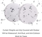 Magnetic Shower Curtain Weights, Rubber Covered Heavy Duty Weights, Prevent Curtain Liner from Blowing Around, Work for Drapery, Tablecloth, Flag, Outdoor Curtain 5 Pairs(Pack of 10)