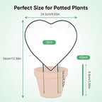 2 Pcs Heart Shaped Plant Trellis Indoor with 100 Plant Twist Tie Pothos Plants Climber Support Heart-Shaped Trellis Iron Heart Trelli Black Durable Houseplant Hearts Trelli for Potted Vines and Flower
