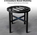 Plant Stand Indoor Outdoor,13 Inch Round Metal Plant Stands Riser,Heavy Duty Wrought Iron Pedestal Holders for Large Flower Pot,Outside Rust-Proof Black Flower Display Shelf for Patio,2-Pack