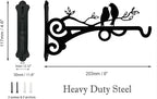 Multipurpose Hanging Basket Plant Brackets Outdoor Indoor, Heavy Duty Solid Steel Plant Hangers, Wall Mounted Lantern Hooks for Garden Plants Flower Light Bird Feeder Pack of 4