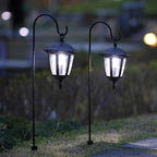 CALIDAKA 4 Pack Multi-Purpose Shepherds Hooks Outdoor Iron Shepherd Hook with Base Adjustable Heavy Duty Garden Hanging Stake for Lanterns Solar Light Plant Hanger Wedding Decor