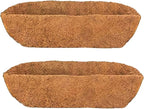 2pcs Trough Coco Liner 24 inch Wall Planter Replaceable Coco Liner for Window Box, Fence Flower Baskets