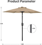 Simple Deluxe 9' Patio Umbrella Outdoor Table Market Yard Umbrella with Push Button Tilt/Crank