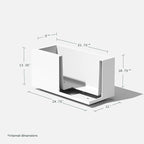 Veradek Block Series Long Box Planter - Large Rectangular Planter for Indoor or Outdoor Patio/Porch | Durable All-Weather Use with Drainage Holes | Modern Décor for Tall Plants, Flowers or Shrubs