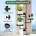 Window Plant Shelves Plant Shelf Indoor Metal Plant Stand Rotating Window Shelf for Plants 3 Tier Plant Stand Wall Plant Holder Wall Planters for Indoor Plants, Outdoor Plant Stands for Patio, Black