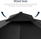 Best Choice Products 12x12ft LED Cantilever Patio Umbrella w/Base Included & 360° Rotation, Large Solar Offset Hanging Outdoor Sun Shade for Deck, Backyard Table w/Stand & Lights – Black