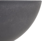 PSW Pot Collection M30DC 12-inch Plastic/Stone/Wood Composite Low Bowl Planter – No Drainage Hole (Drillable), Shallow Indoor/Outer Pot for Succulents, Bonsai, Fairy Gardens, Herbs, Dark Charcoal