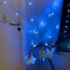 Indoor String Lights, 33ft 100 LED Blue Cherry Blossom Flowers, 8 Modes