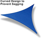 LOVE STORY 10' x 10' x 10' Triangle Blue Sun Shade Sail Canopy UV Block for Outdoor Patio Garden Backyard