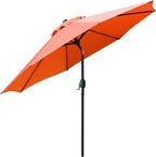 Sunnyglade 9' Patio Umbrella Outdoor Table Umbrella with 8 Sturdy Ribs (Orange)