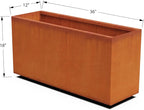 Plantercraft Large Rectangular Planters for Outdoor Plants 36x12x18 Corten Steel Planter | Large Outdoor Planter Box for Patios & Gardens | Heavy Duty Metal & Fully Assembled