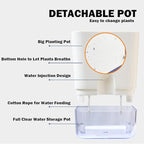 Planterhoma Self Watering Plant Pots for Indoor Plants 4.3 inch, 6 Packs Square Self-Watering Planters with Drainage Hole, White African Violet Pots for Devil's Ivy, Spider Plant, Orchid, Herb