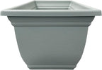 The HC Companies 24 Inch Mojave Window Planter Box with Drainage Holes, Lightweight UV-Resistant Plastic Outdoor Planters, 2-Pack Flower Box for Garden & Home Decor, Sage Green