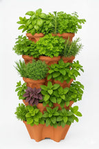 5 Tier Stackable Strawberry, Herb, Flower, and Vegetable Planter - Vertical Garden Indoor/Outdoor