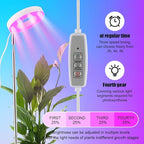2 Pack 11 Inch Plant Pots with LED Grow Lights,Grey Indoor Flower Pots with Full Spectrum Dimmable Grow Lights,Drainage Holes & Plug,Soil Moisture Meter Included