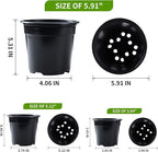 Oubest 30Pack Nursery Pots Plastic for Plants 5 inch Seedling Pots with Drainage Holes Multicolor Flower Seedling Transplanting