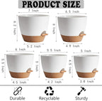 Indoor Plant Pots for Lazy People, 5Pack White Plastic Self Watering Planter Pots for Houseplants,Succulent, African Violets,Snake Plants, Flowers and Cactus(7/6.5/6/5.5/5 Inch)