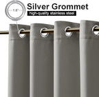 NICETOWN Bedroom Curtain for Patio Room Darkning, Thermal Insulated Rustproof Grommet Top Blackout Indoor Bedroom Vertical Drape Privacy for Gazebo/Pergola, Sand, W84 x L95, 1 PC