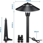 SUNVIE LED Pathway Lights Low Voltage 12-24V 3W Landscape Lighting, 3000K Low Voltage Landscape Lights, IP65 Waterproof Aluminum Path and Area Light for Outdoor Yard Garden Walkway, 2 Pack