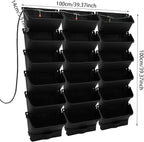 18 Pots Self-Watering Vertical Garden Planter Wall Mounted,with Smart Automatic Watering System, Digital Timer,Space Saving Wall Planter for Herbs Vegetables Fruits Flowers (Black)