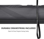 Pergola Shade Cover Replacement Canopy Top Compatible with 10 X 12 ft 6-Bar Pergola Frames - Gray (Canopy Size 116" W x 120" L, Canopy Top Only)