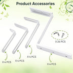 Adjustable Planter Box Bracket, Flower Box Holder Brackets for Deck Railing, Window Box Hanging Brackets for Patio Garden Fence Pergola Balcony Supporting Heavy Planters-4 Pack