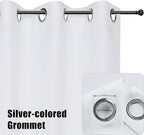BONZER Outdoor Curtains for Patio Water Resistant Heavy Privacy Light Filtering Grommet Outside Curtains for Porch, Pergola, Gazebo, 1 Panel, 84W x 120L inch, White