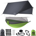 Sunyear Camping Hammock, Portable Single & Double Hammock with Net, 2 Person Hammock Tent with 2 * 10ft Straps, Best for Outdoor Hiking Survival Travel
