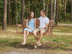 Psilvam Porch Swing, 2-Person Poly Lumber Outdoor Porch Swing, All-Weather Farmhouse Patio Swing That Never Rot and Fade, Suit for Garden, Porch and Park (51" D x 27" W x 23" H)