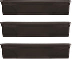 Southern Patio SPAT-MB3612BK 36-Inch Medallion Hanging Windowsill Garden Box Planter, Black (3 Pack)