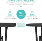 Best Choice Products 32in Bar Height Folding Table, Round Indoor Outdoor Accessory for Patio, Backyard, Dining Room, Events w/Thick Table Top, Metal Frame, Locking Legs, 330lb Weight Capacity - Black